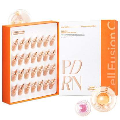 Salmon PDRN Ampoule 28 days - Moisture Skincare Gift Set - Korean Skincare Luxury Premium High-end Hydrating Anti Aging Serum [CELL FUSION C]