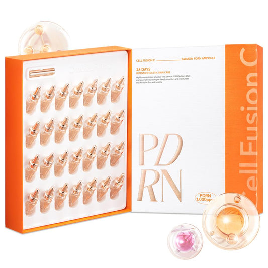 Salmon PDRN Ampoule 28 days - Moisture Skincare Gift Set - Korean Skincare Luxury Premium High-end Hydrating Anti Aging Serum [CELL FUSION C]