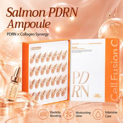 Salmon PDRN Ampoule 28 days - Moisture Skincare Gift Set - Korean Skincare Luxury Premium High-end Hydrating Anti Aging Serum [CELL FUSION C]