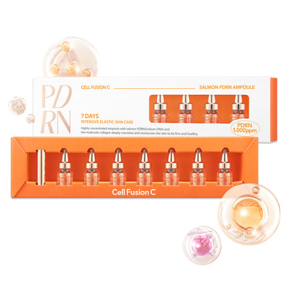 Salmon PDRN Ampoule 7 days - Moisture Skincare Gift Set - Korean Skincare Luxury Premium High-end Hydrating Anti Aging Serum [CELL FUSION C]