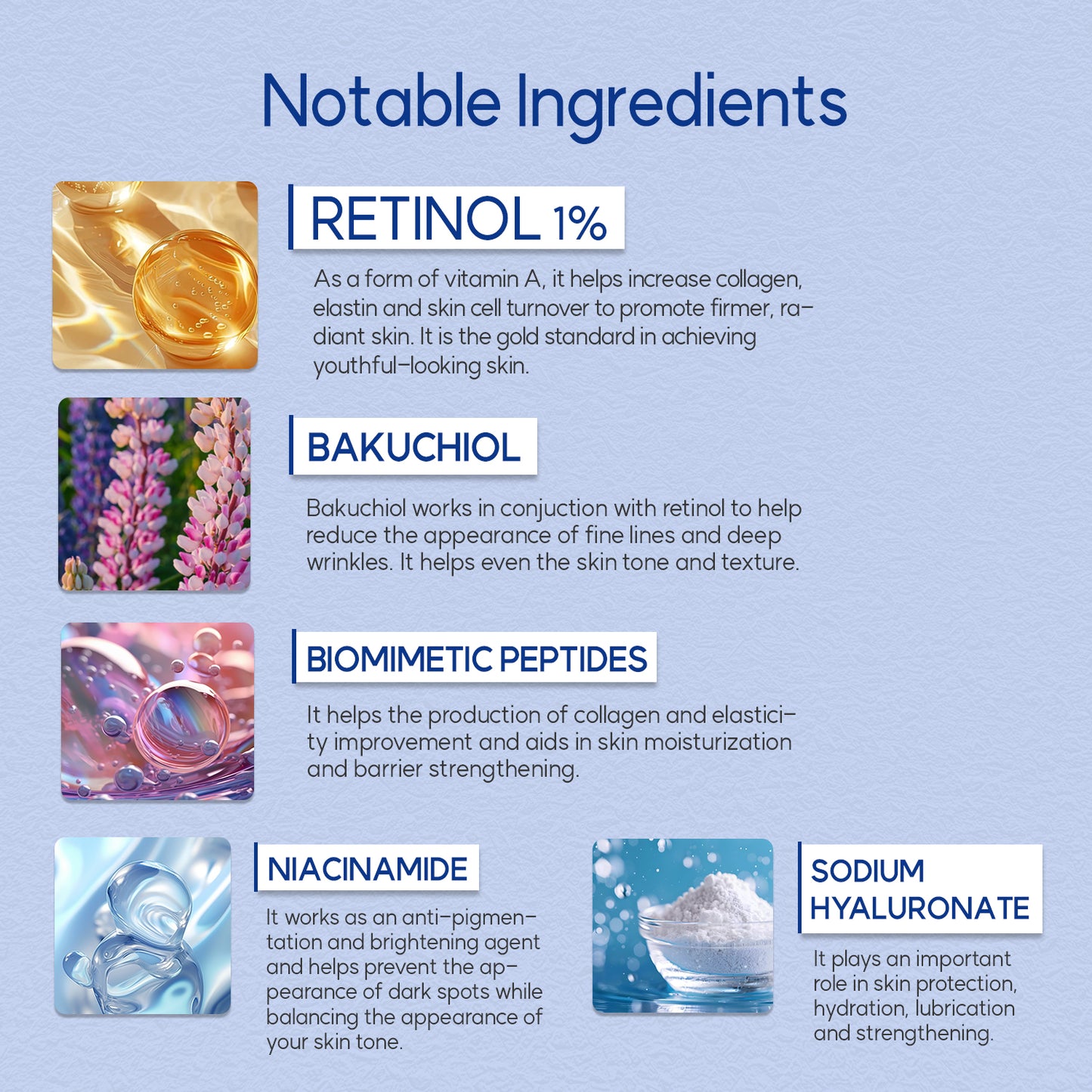 DANIQUE Retinol Midnight Intensive Serum - Stem Cell Advanced Solution for a Youthful Look and Wrinkle Care - 30ml, Korean Skin Care Beauty Serum Booster