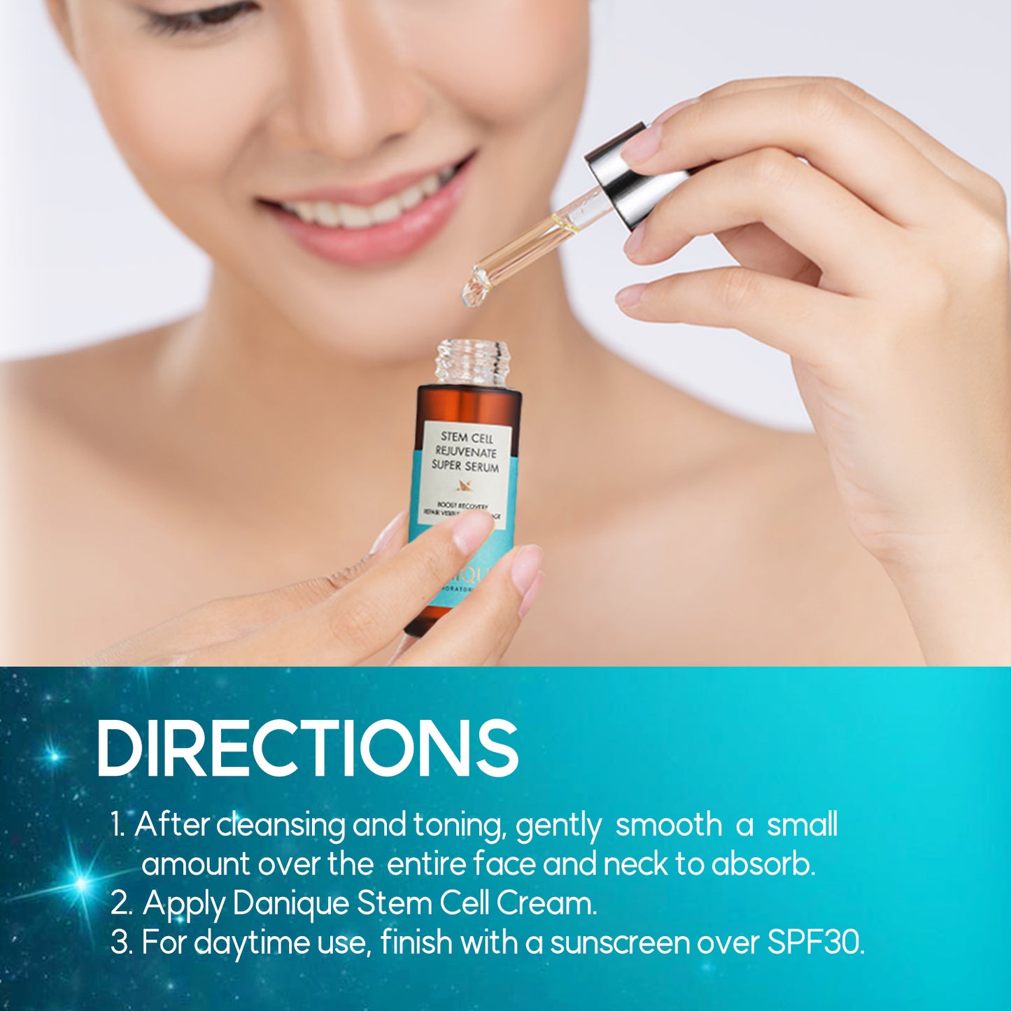 DANIQUE Stem Cell Rejuvenate Super Serum - 30ml, Anti-Aging & Skin Repair, Lifting Formula, Micro Needling Korean Skin Care Serum Booster